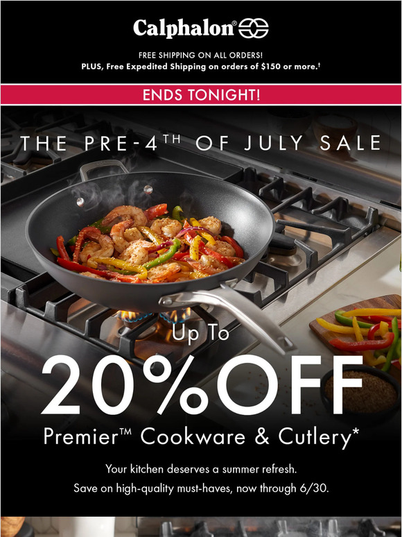 Last Chance! Up to 20% Off Premier Cookware & Cutlery