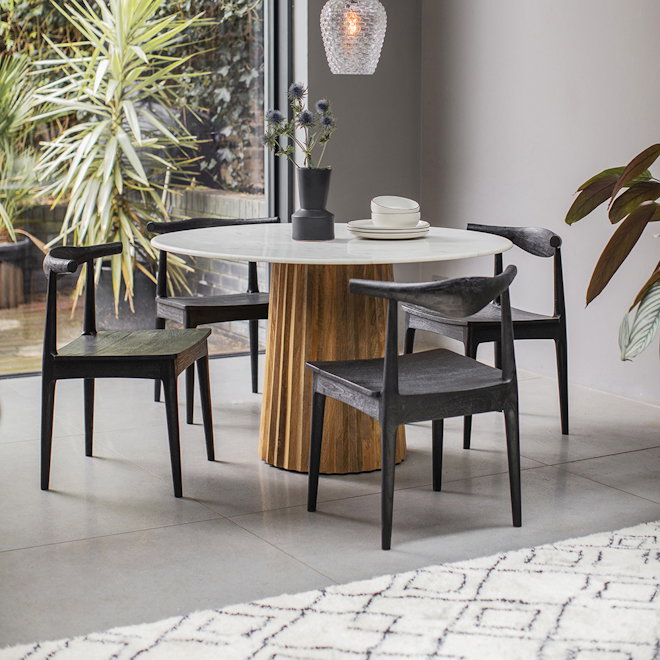 Atkin and Thyme Westbourne Dining Table - Black