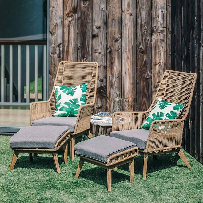 Atkin and Thyme Calvin Armchair in Stripe Rag Rug