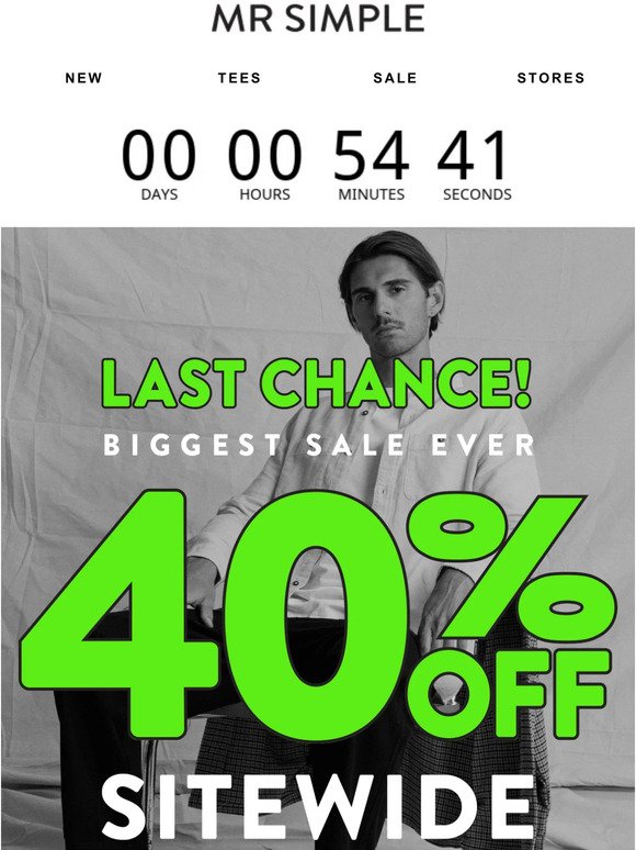 Ending Soon! - 40% OFF Sitewide