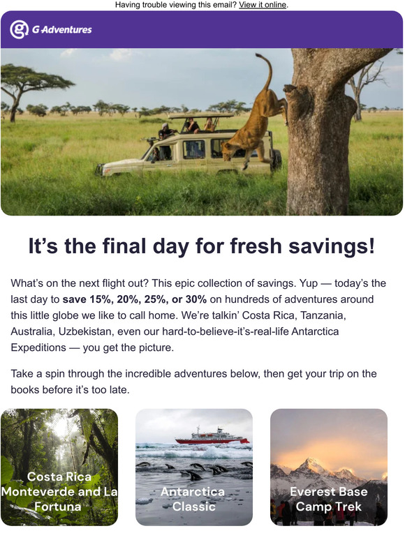 Last call to save up to 30%!