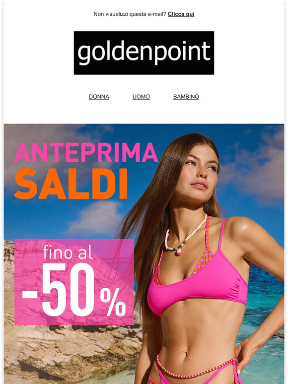 SALDI anticipati fino al -50%!