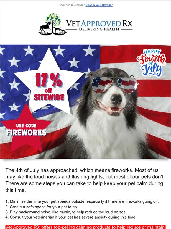 🎆 Help Calm Your Pets From Fireworks!