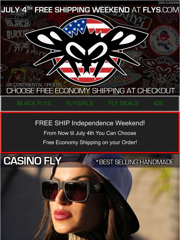 Free Shipping Independece Weekend is Here!