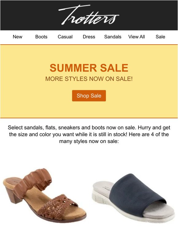 Summer Sale! Select Styles Now On Sale