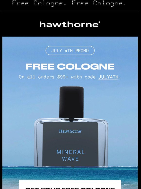 Get your FREE cologne