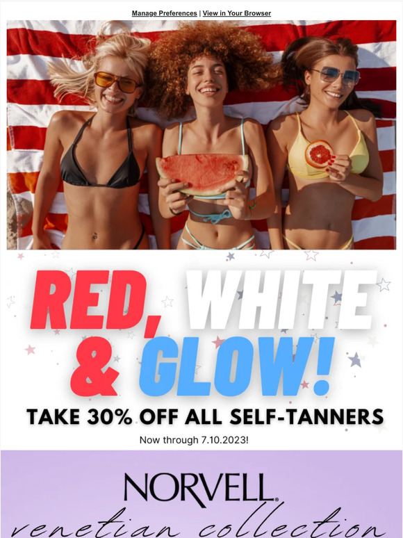 Red, White & Glow! Take 30% Off EVERYTHING✨