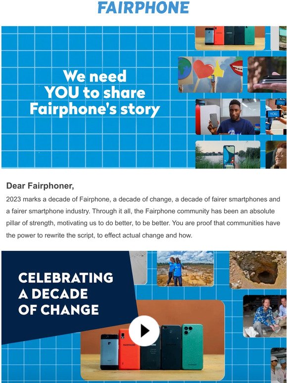 We need YOU to share Fairphone’s story
