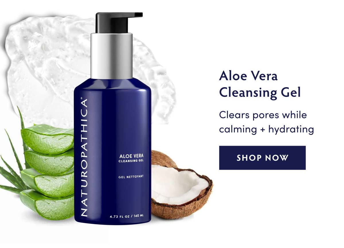 Aloe Vera Cleansing Gel  -  Clears pores while calming + hydrating