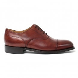 Harrington R Capped Oxford in Tan Calf Leather
