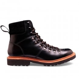 Skye GV Hiker Boot in Black Calf Leather/Printed Suede
