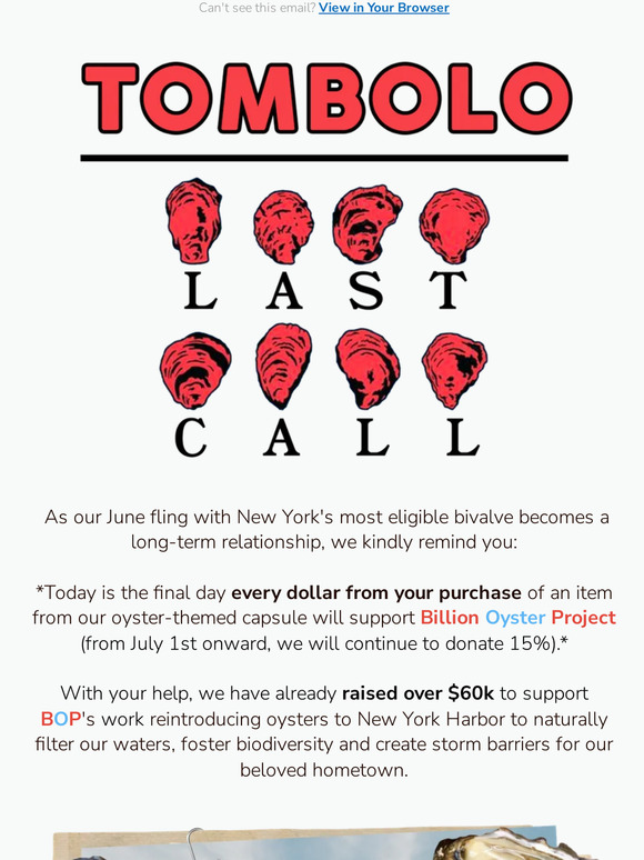 Last chance! 100% for charity