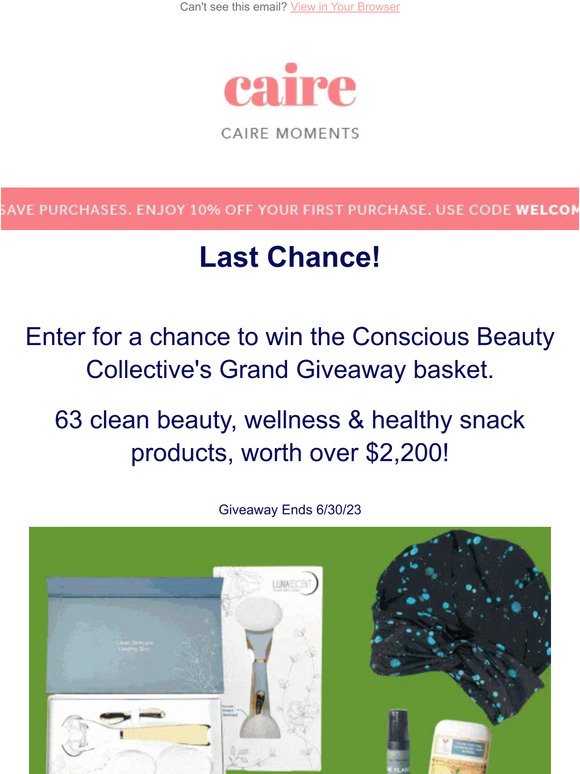 Last Chance! Enter The Conscious Beauty Collective's Giveaway Today!