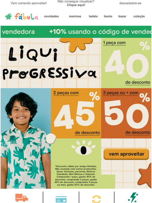 ACUMULOU: 50% +10% EXTRA! 😱