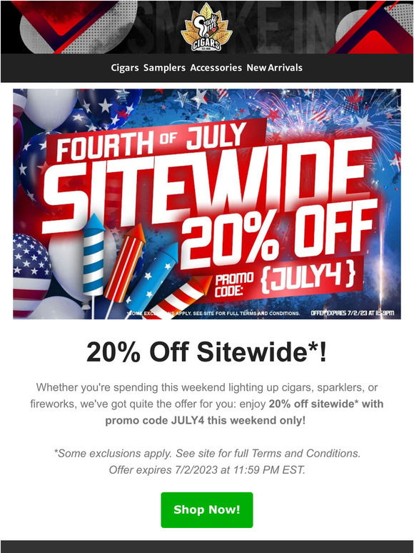 Let Savings Ring - 20% Off Sitewide