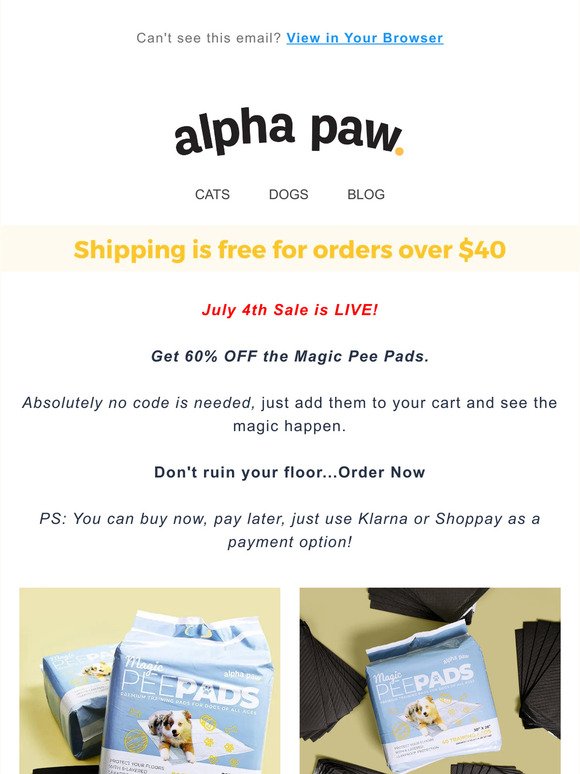 🇺🇸 July 4th Sale Starts Now, Pet Parents!
