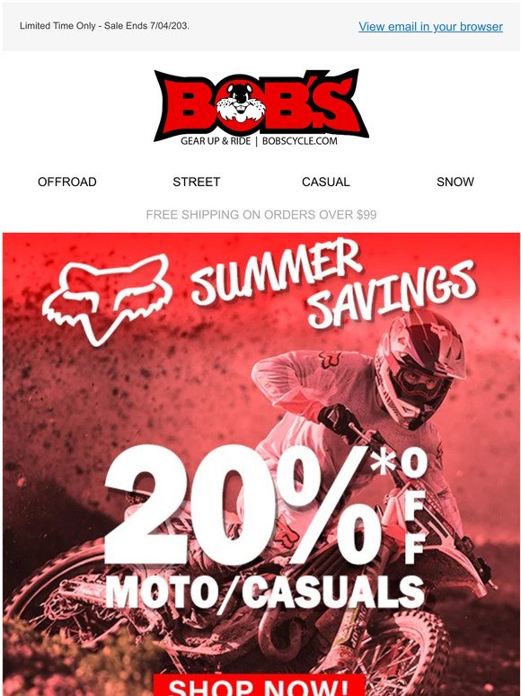 Fox Racing Summer Savings 🧨Save 20%