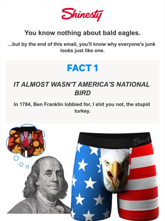 Is that a bald eagle in your pants?