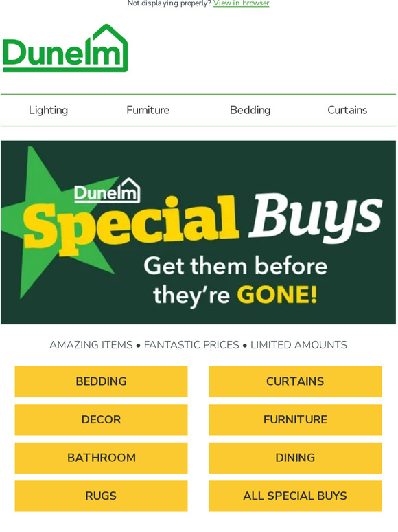 Dunelm Payday pickmeups from £3 Milled