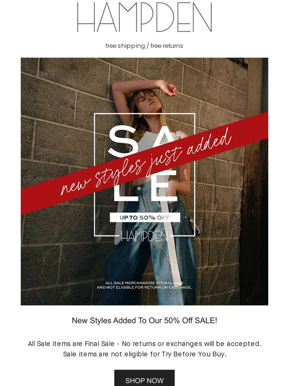 New Styles Added To Our 50% Off SALE!