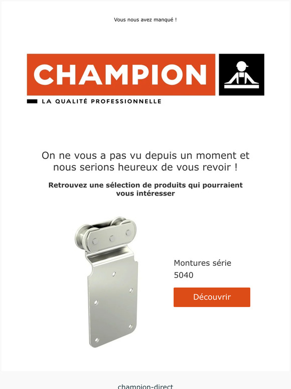 Bonjour —, nous avons pensé à vous !