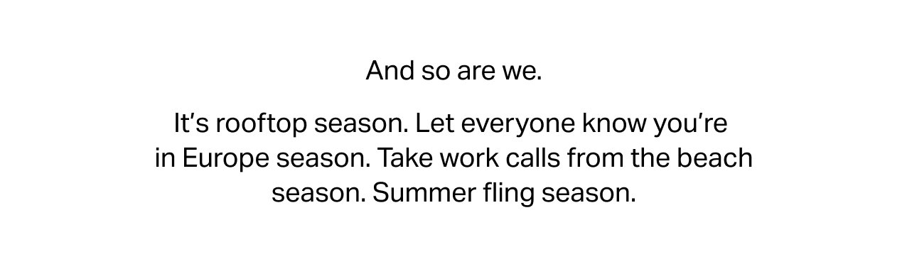 IT'S SUMMER SEASON