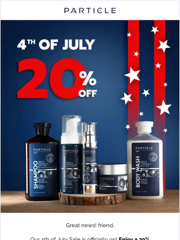 Hey, 4th July Sale Starts Now! 20% Off