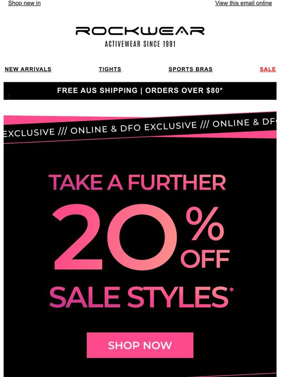Quick! Extra 20% Off Sale Styles 🏃‍♀️