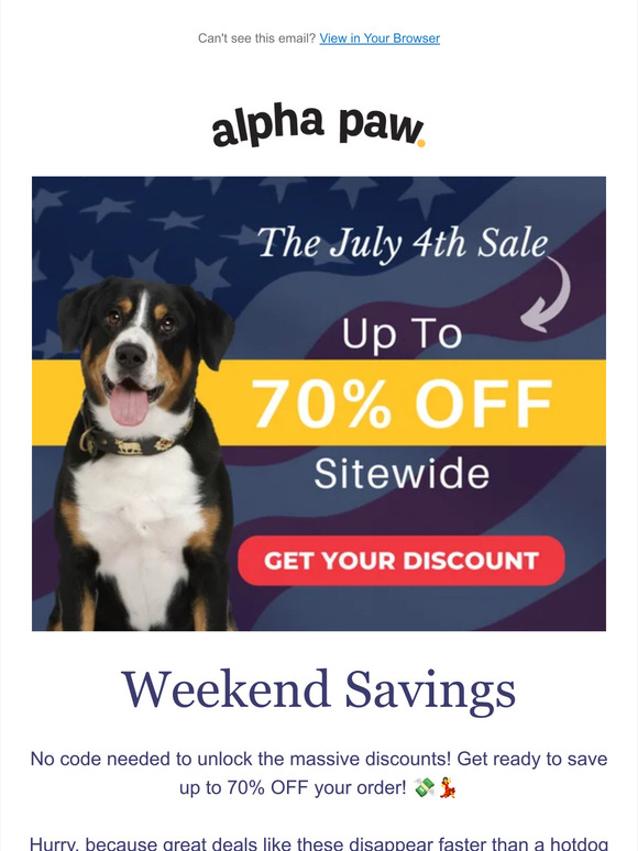 Weekend Savings | July 4th Sale