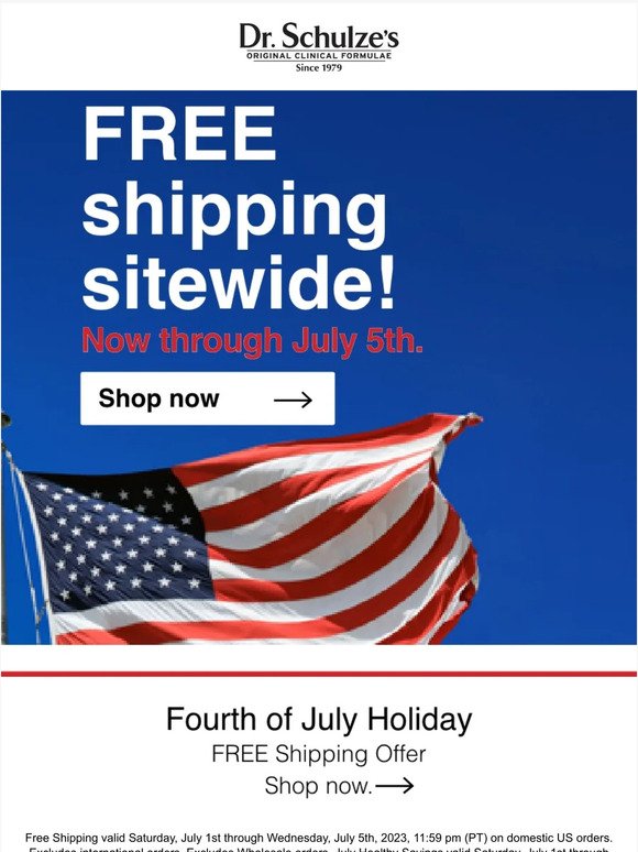 FREE Shipping Starts Now! Happy 4th of July 🎆