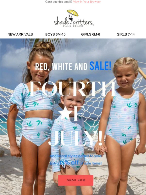 😎 4th of July Sale is Live- 30% Off all Sale Items (new markdowns added)
