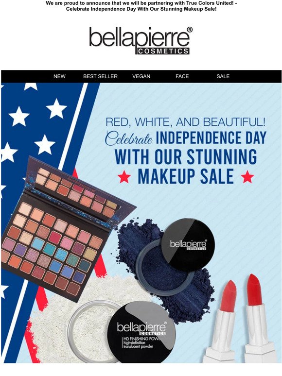 RED, WHITE, AND BEAUTIFUL! Celebrate Independence Day With Our Stunning Makeup Sale! - Bellapierre Cosmetics USA