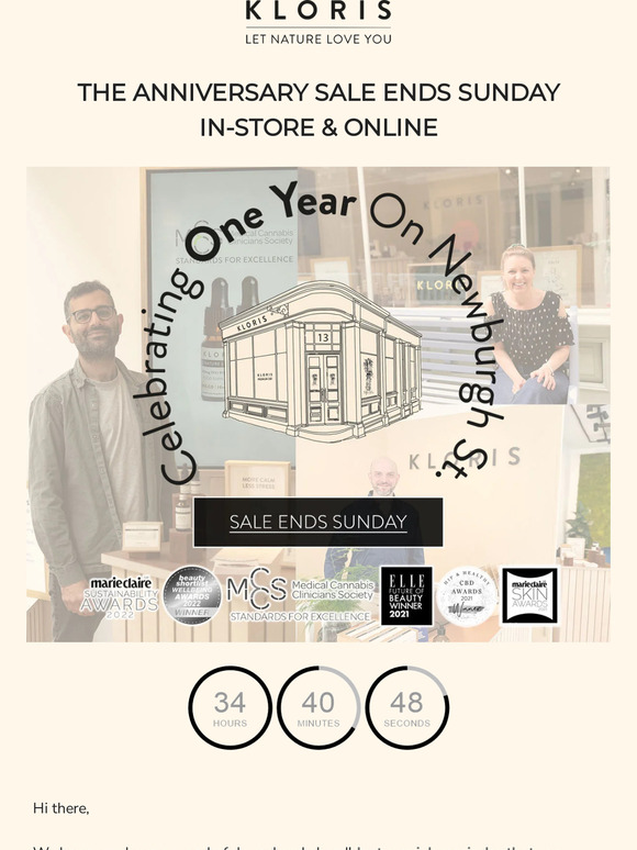 The Anniversary Sale Ends Tomorrow