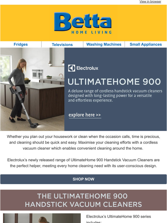 Betta Home Living Electrolux’s New UltimateHome 900 Handstick Vacuum