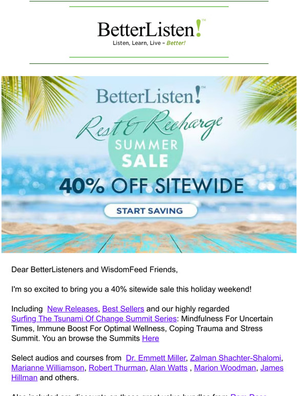 Summer Sitewide Sale starts now