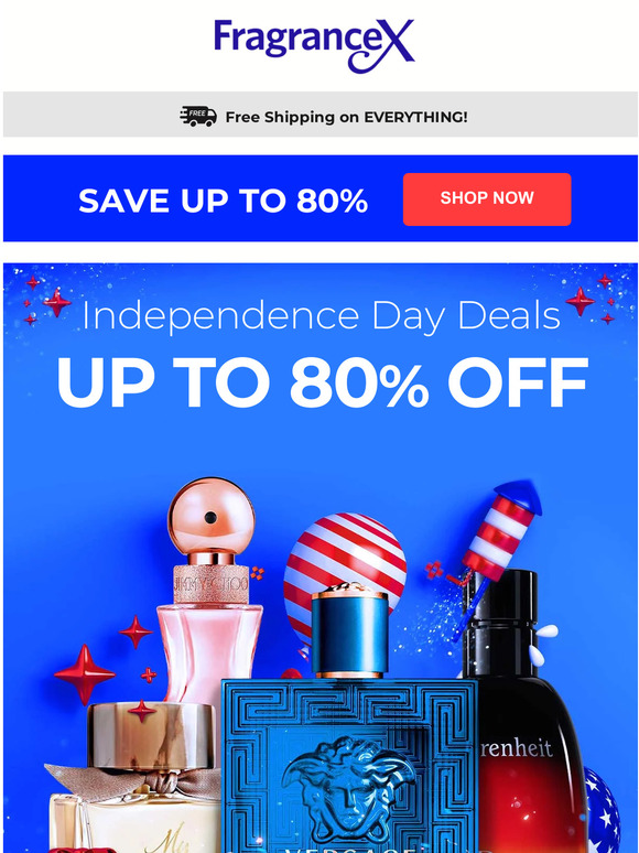 FragranceX Attention America 4th of July Flash Sale Milled