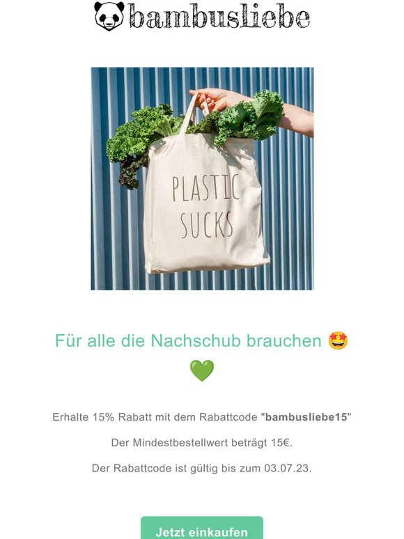 Nachschub gefällig? Nimm noch 15% Rabatt mit!
