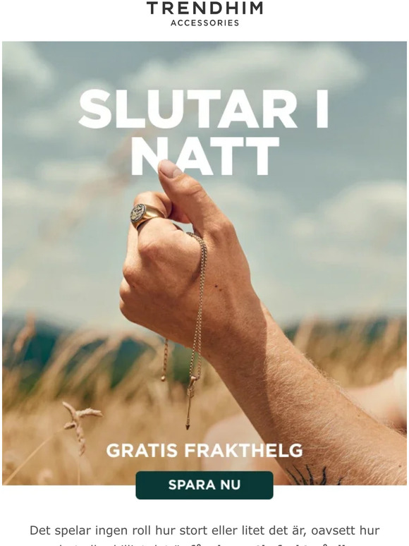 Sista timmarna för att få gratis frakt