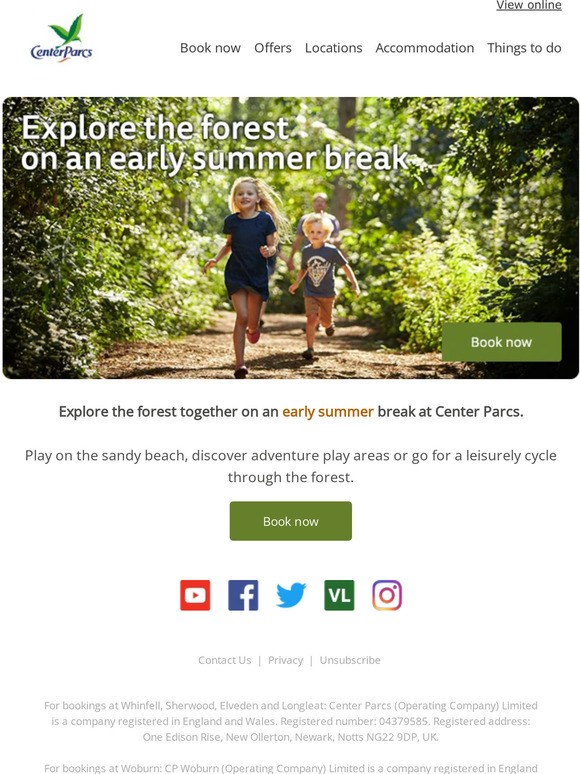 Center Parcs Have you booked your summer break yet? Milled