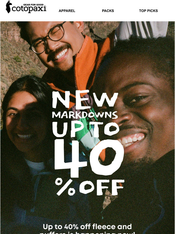 FINAL REMINDER: Up to 40% Off Puffers & Fleece