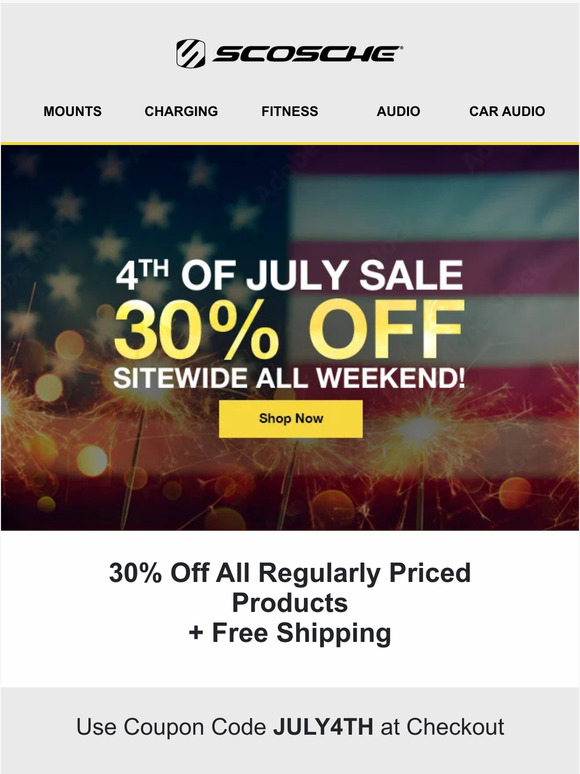 CORRECTION: 🇺🇸 30% Off Savings Continues All 4th of July Weekend