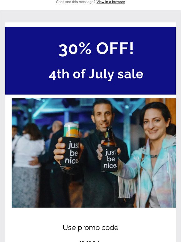 30% OFF 4th of JULY SALE!