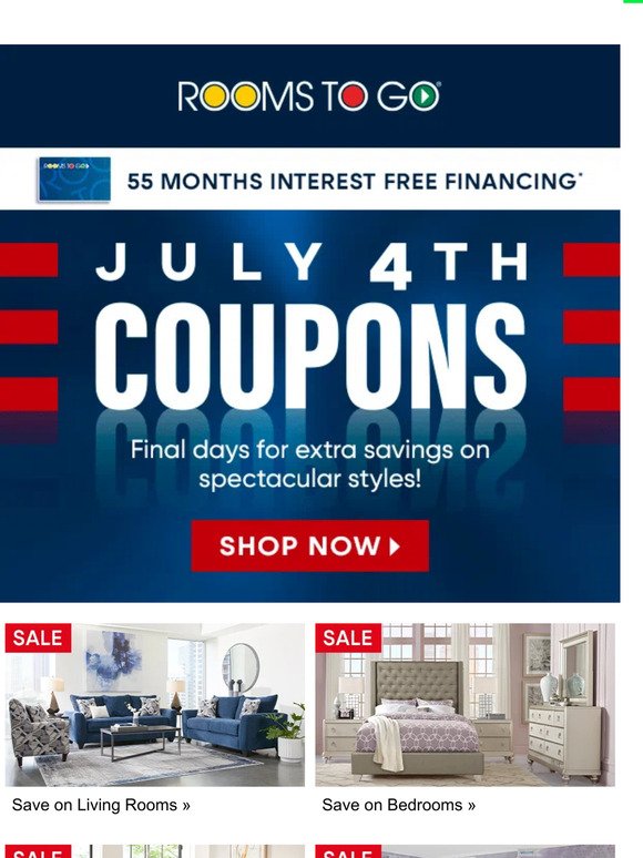Extra July 4th coupon savings end soon!