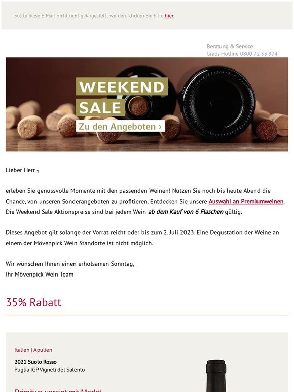 Weekend Sale –  profitieren Sie noch heute von bis zu 35% Rabatt! ⏰