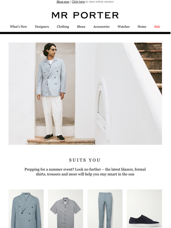 Mr Porter Email Newsletters: Shop Sales, Discounts, and Coupon Codes