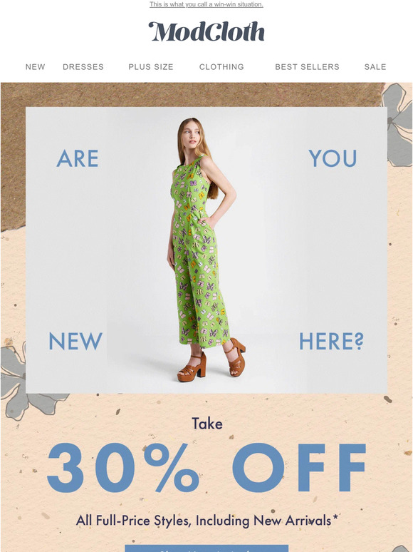 Modcloth Email Newsletters Shop Sales, Discounts, and Coupon Codes