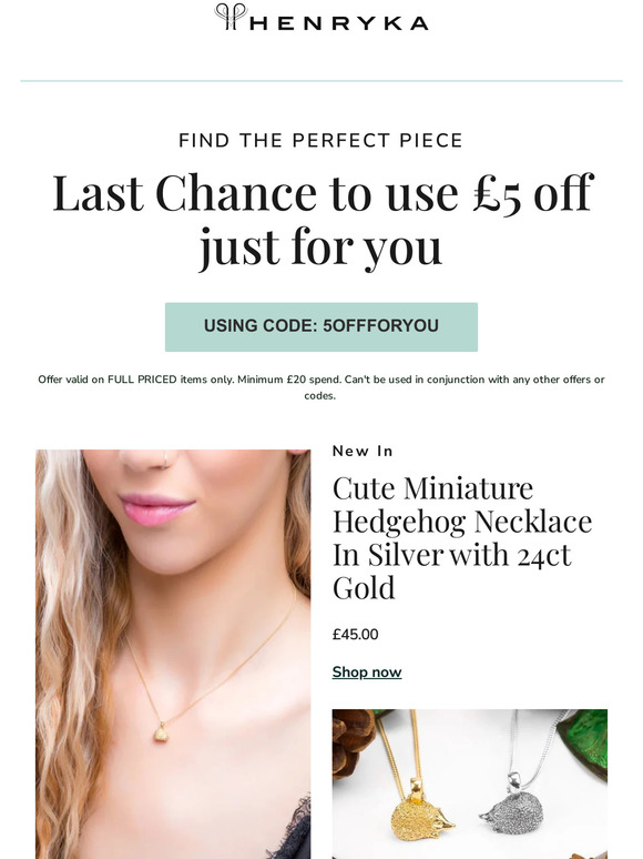 LAST CHANCE: Use your £5 off