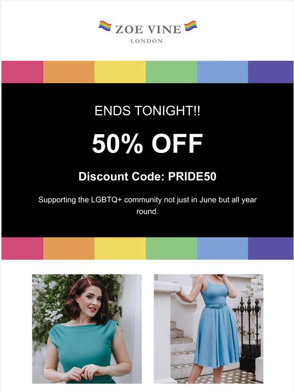 50% OFF ENDS TONIGHT!