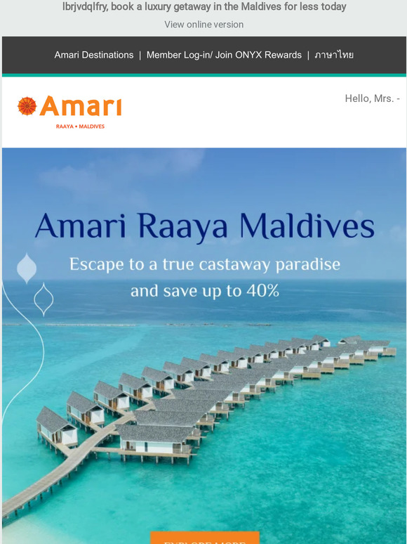 🌴 Experience a new Castaway paradise at Amari Raaya Maldives