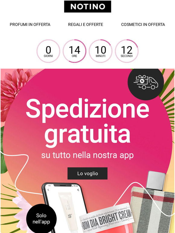 NOTINO.it: L'ultimo giorno di spedizione gratuita e regalo mania! 🔚